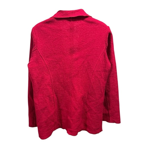 Chico's Red Boiled Wool Blazer Minimalist 8 - Picture 4 of 9